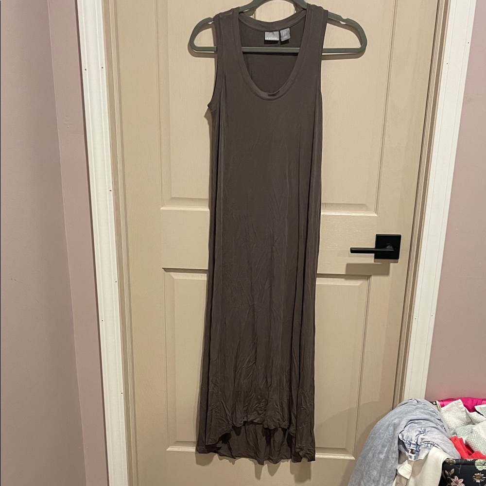 Taupe Sleeveless Maxi Dress